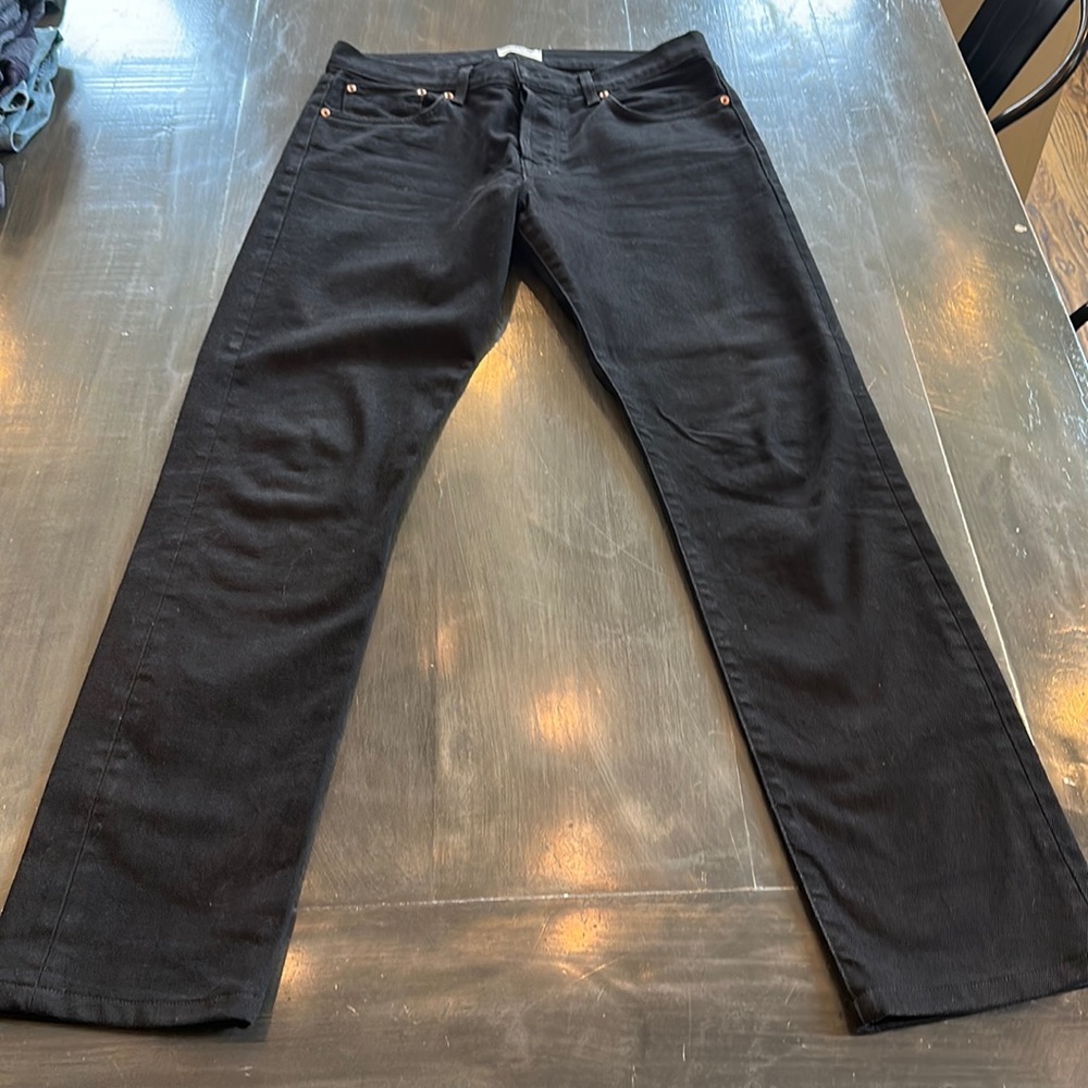Buck Mason Black Denim Jeans Sz 32 Inseam 32 Standard Fit